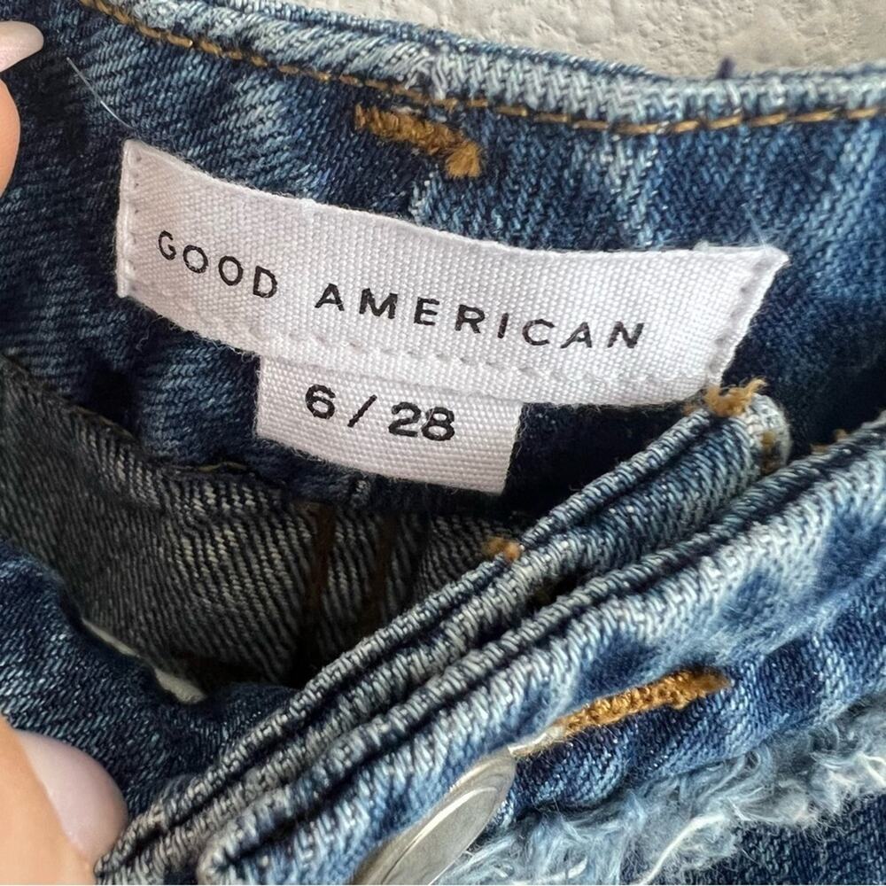 NWT Good American Good Boy Y2K 90s Denim Jeans 6 / 28 - Picture 3 of 13
